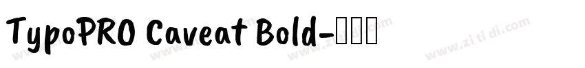 TypoPRO Caveat Bold字体转换